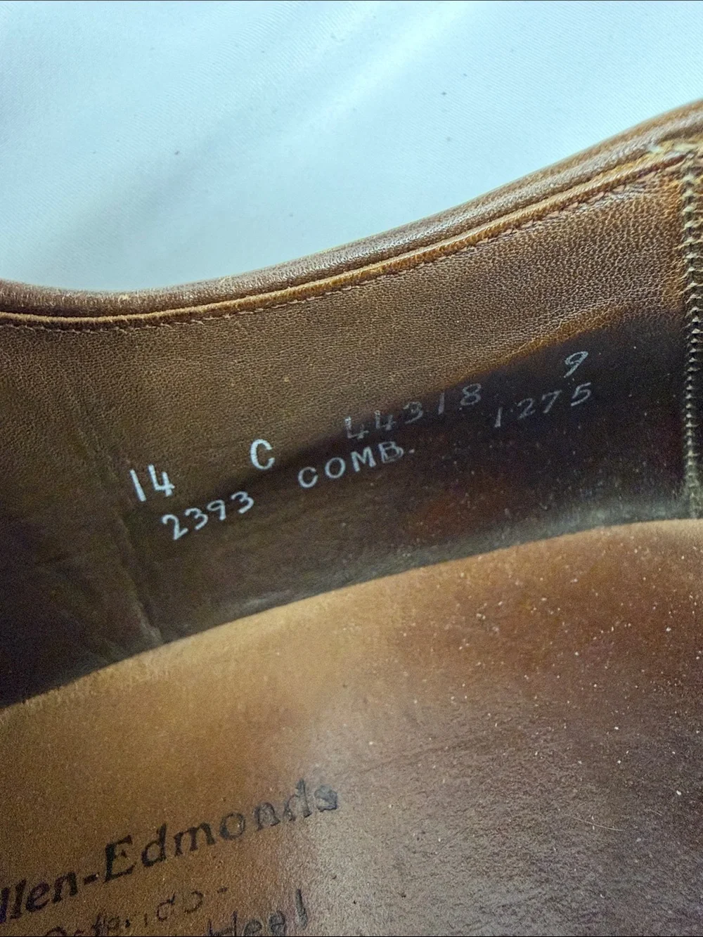 Allen Edmonds Mens Turf Skos Caramel Snuff Suede Lace-up Split-Toe Derby, sz 14